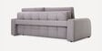 Calliro Velvet Convertible Sofa Cum Bed in Grey Color,