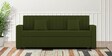 Calra Fabric 3 Seater Convertible Sofa Cum Bed In Olive Green Colour