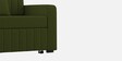 Calra Fabric 3 Seater Convertible Sofa Cum Bed In Olive Green Colour
