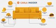 Calra Fabric 3 Seater Convertible Sofa Cum Bed In Olive Green Colour