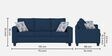 Camden Fabric 3 Seater Sofa in Blue Colour