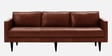 Cameroom Leatherette 3 Seater Sofa in Lama Brown Colour