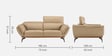 Campbell 2 Seater Sofa In Beige Color