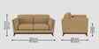 Candy Fabric 2 Seater Sofa in Copper Brown Color