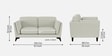 Candy Fabric 2 Seater Sofa in Pearl White Color