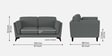 Candy Fabric 2 Seater Sofa in Nimbus Grey Color