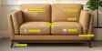 Candy Fabric 2 Seater Sofa in Pearl White Color