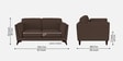 Candy Fabric 2 Seater Sofa in Beaver Brown Color