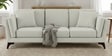 Candy Fabric 3 Seater Sofa in Pearl White Color