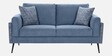Cannes Fabric 2 Seater Sofa in Blue Colour