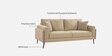 Cannes Fabric 3 Seater Sofa in Cream Colour Cannes Fabric 3 Seater Sofa in Cream Colour