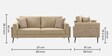 Cannes Fabric 3 Seater Sofa in Cream Colour Cannes Fabric 3 Seater Sofa in Cream Colour