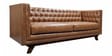 Cannott Leatherette 3 Seater Sofa in Caramel Brown