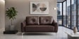 Canyon Half Leather 2 Seater Sofa In Brown Colour