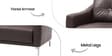 Canyon Half Leather 3 Seater Sofa In Brown Colour