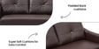 Canyon Half Leather 3 Seater Sofa In Brown Colour