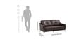 Canyon Half Leather 3 Seater Sofa In Brown Colour