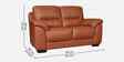 Canyon Leather 2 Seater Sofa Set In Brown Colour