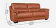 Canyon Leather 3 Seater Sofa In Brown Colour