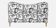 Capri Abstract Linear 2 Seater Upholstered Sofa 