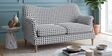  Classic Houndstooth 2 Seater Upholstered Sofa In White And Black Colour