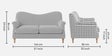  Classic Houndstooth 2 Seater Upholstered Sofa In White And Black Colour