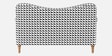  Classic Houndstooth 2 Seater Upholstered Sofa In White And Black Colour