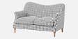 Classic Houndstooth 2 Seater Upholstered Sofa In White And Black Colour