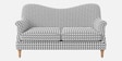  Classic Houndstooth 2 Seater Upholstered Sofa In White And Black Colour