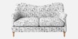  Modern Muse 2 Seater  Upholstered Sofa In White And  Black Colour