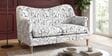  Modern Muse 2 Seater  Upholstered Sofa In White And  Black Colour