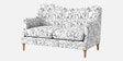  Modern Muse 2 Seater  Upholstered Sofa In White And  Black Colour