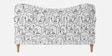  Modern Muse 2 Seater  Upholstered Sofa In White And  Black Colour