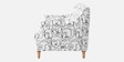  Modern Muse 3 Seater  Upholstered Sofa In White And Black Colour