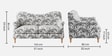 Capri Safari Sketch 2 Seater  Upholstered Sofa 