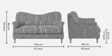  Urban Maze 2 Seater Upholstered Sofa In White And Black Colour