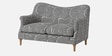  Urban Maze 2 Seater Upholstered Sofa In White And Black Colour