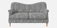  Urban Maze 2 Seater Upholstered Sofa In White And Black Colour
