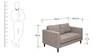 Caprice 2 Seater Sofa in Steel Grey colour