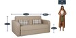 Caroline Pull-Out Sofa Cum Bed in Beige Colour