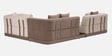 Carrick Fabric Corner Sofa in Beige Color