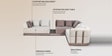 Carrick Fabric Corner Sofa in Beige Color