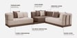 Carrick Fabric Corner Sofa in Beige Color
