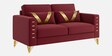 Carson Velvet Fabric 2 Seater Sofa In Maroon Color