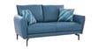 Cartlon Half Leather 2 Seater Sofa in Urban Nappa ocean Blue colour