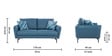 Cartlon Half Leather 2 Seater Sofa in Urban Nappa ocean Blue colour