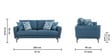 Cartlon Half Leather 3 Seater Sofa in Urban Nappa ocean Blue colour