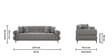 Casablanca Fabric 3 Seater Sofa in Grey Colour Casablanca Fabric 3 Seater Sofa in Grey Colour