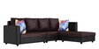 Carissa 4 Seater LHS Sectional Sofa In Brown & Black Colour