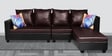 Carissa 4 Seater LHS Sectional Sofa In Brown & Black Colour
